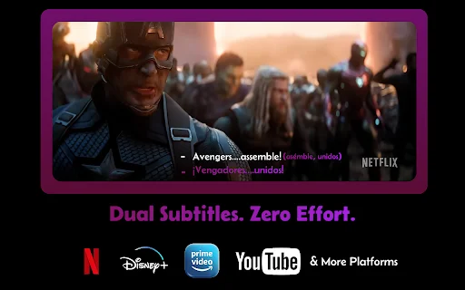 Funlingo डाउनलोड करें – Netflix और YouTube पर दोहरी सबटाइटल सीखें - Screenshot 2