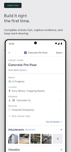 Visibuild डाउनलोड करें – निर्माण कार्य प्रबंधन और निरीक्षण टूल - Screenshot 3