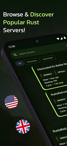 RustHub डाउनलोड करें – Rust सर्वर और आइटम ट्रैकर ऐप - Screenshot 1