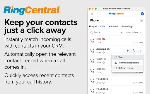 RingCentral App Connect डाउनलोड करें – CRM एकीकरण के साथ कॉल प्रबंधन - Screenshot 2