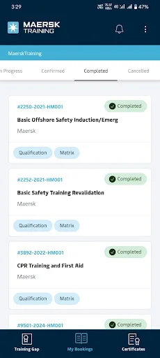 Maersk Training TMS डाउनलोड करें – अपना ट्रेनिंग रिकॉर्ड ट्रैक करें - Screenshot 5