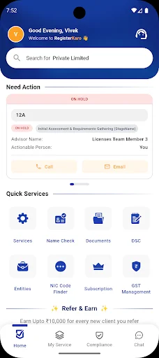 RegisterKaro डाउनलोड करें – भारत में व्यवसाय पंजीकरण और टैक्स सेवाएं - Screenshot 1