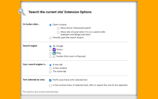 Search the current site डाउनलोड करें – किसी भी वेबसाइट को गूगल से खोजें - Screenshot 2