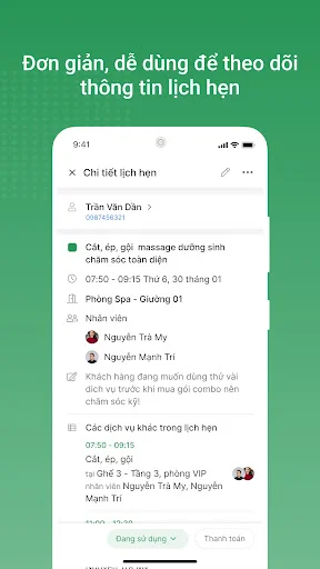 KiotViet Salon डाउनलोड करें – ग्राहकों के लिए अपॉइंटमेंट मैनेजमेंट - Screenshot 7