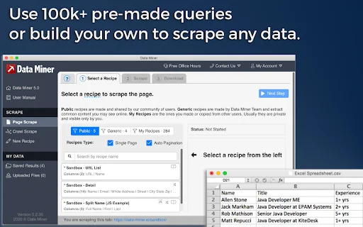 Data Scraper डाउनलोड करें – वेब से डेटा एक्सट्रैक्ट करें - Screenshot 2