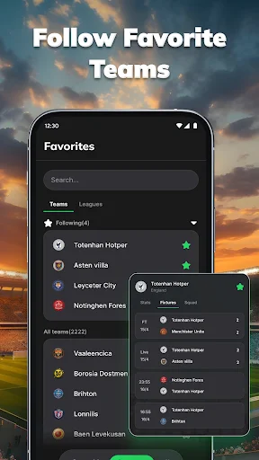 Amazic Football Live Scores डाउनलोड करें – लाइव फुटबॉल अपडेट्स - Screenshot 6