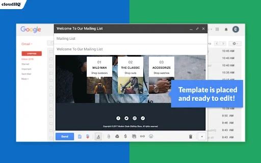 Gmail™ ईमेल टेम्प्लेट डाउनलोड करें – cloudHQ से मुफ्त ईमेल डिज़ाइन - Screenshot 3