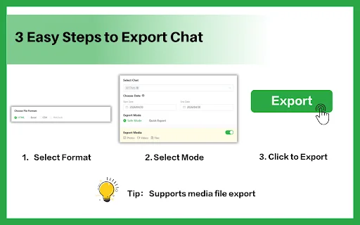 Free WhatsApp Chat Export – WhatsApp Number, Contacts Excel में डाउनलोड करें - Screenshot 2