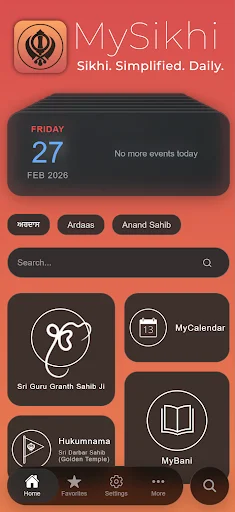 MySikhi: Nitnem Gutka Calendar डाउनलोड करें – सर्वश्रेष्ठ गुरबानी ऐप - Screenshot 1
