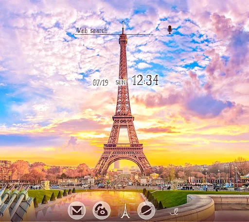 Parisian Twilight Theme डाउनलोड करें – एफ़िल टॉवर का सुंदर लुक - Screenshot 1