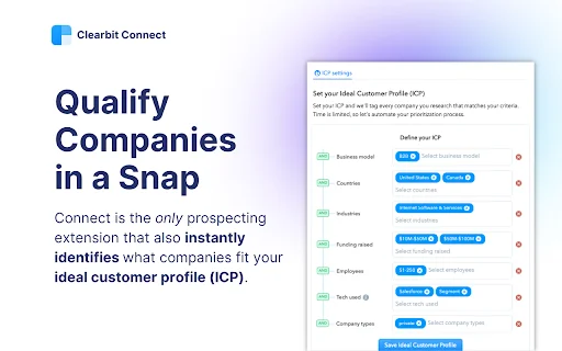 Clearbit Connect डाउनलोड करें – मुफ़्त B2B ईमेल खोजें (नवीनतम संस्करण) - Screenshot 3