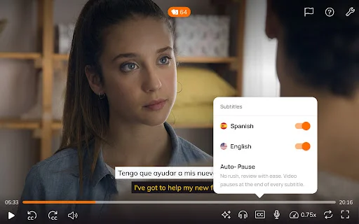 Lingopie डाउनलोड करें – नेटफ्लिक्स और फिल्मों से भाषा सीखें - Screenshot 4