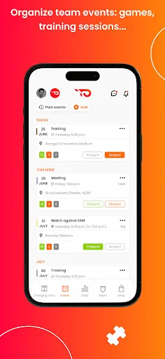 TeamPulse डाउनलोड करें – स्पोर्ट्स टीम और क्लब मैनेजमेंट ऐप - Screenshot 10