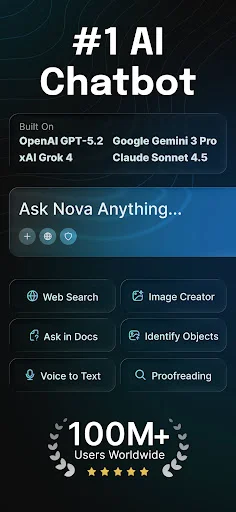 AI Chatbot – Nova डाउनलोड करें: नवीनतम AI मॉडल के साथ स्मार्ट चैट - Screenshot 1