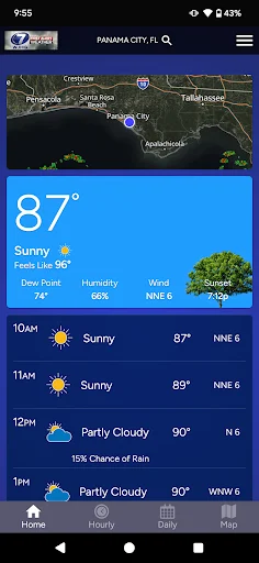 WJHG First Alert Weather डाउनलोड करें – सटीक मौसम पूर्वानुमान - Screenshot 1