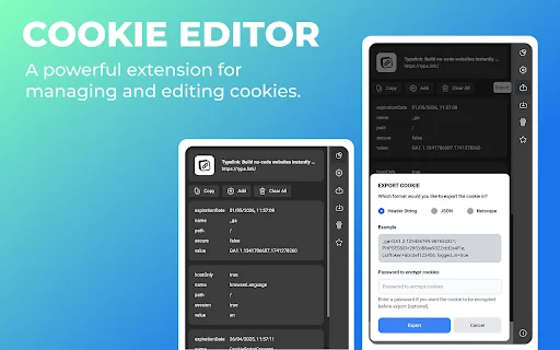 Cookie Editor डाउनलोड करें – वेब कुकीज़ को मैनेज और एडिट करें - Screenshot 4