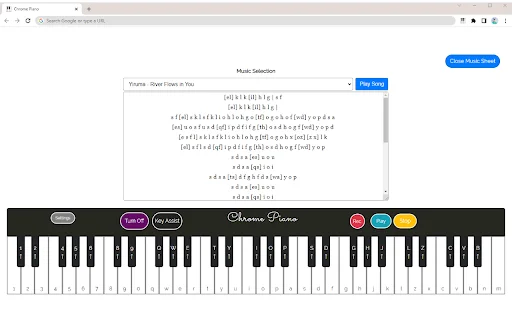 Chrome Piano डाउनलोड करें – ब्राउज़र पर पियानो बजाएं और सीखें - Screenshot 3