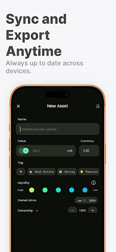 Net Worth Tracker – Worth it ऐप डाउनलोड करें | अपनी संपत्ति ट्रैक करें - Screenshot 5