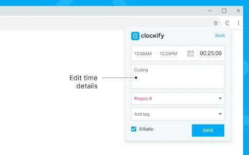 Clockify Time Tracker डाउनलोड करें – वेब पर समय ट्रैक करें - Screenshot 2