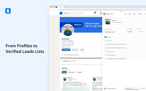 Skrapp.io डाउनलोड करें – ईमेल खोजें और लीड जनरेशन बढ़ाएं - Screenshot 2