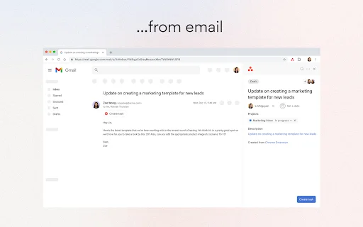 Asana Chrome Extension डाउनलोड करें – ब्राउज़र से कार्य प्रबंधित करें - Screenshot 2