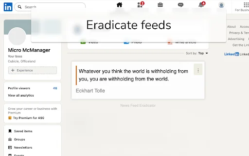 News Feed Eradicator डाउनलोड करें – सोशल मीडिया की लत से पाएं छुटकारा - Screenshot 1