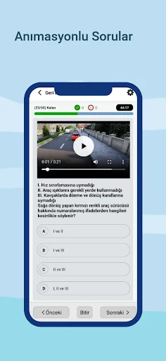 Ehliyet Sınav Soruları 2026 डाउनलोड करें – सर्वश्रेष्ठ ड्राइविंग टेस्ट तैयारी - Screenshot 8