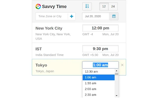 Time Zone Converter – Savvy Time डाउनलोड करें | वैश्विक समय और मीटिंग्स - Screenshot 2