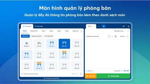 KiotViet Máy POS डाउनलोड करें – रेस्टोरेंट के लिए बेस्ट सेल्स मैनेजर - Screenshot 1