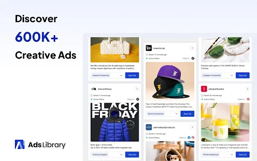 Ad Library एक्सटेंशन डाउनलोड करें – Facebook और Instagram विज्ञापन सेव करें - Screenshot 2