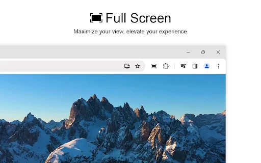 Full Screen for Google Chrome डाउनलोड करें – एक क्लिक में फुल स्क्रीन - Screenshot 1