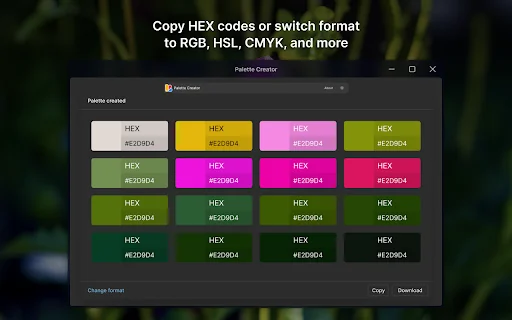 Palette Creator डाउनलोड करें – किसी भी इमेज से रंग निकालें - Screenshot 3