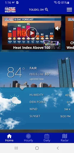 13abc First Alert Weather डाउनलोड करें – सटीक मौसम अपडेट - Screenshot 1