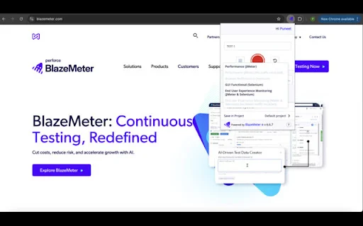 BlazeMeter Chrome Extension डाउनलोड करें – लोड और फंक्शनल टेस्टिंग - Screenshot 3