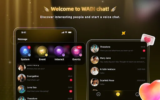 Wadi Chat डाउनलोड करें – रीयल-टाइम वॉइस चैट रूम और नए दोस्त बनाएं - Screenshot 7