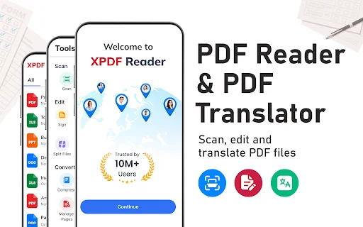PDF Reader – Translate & Edit डाउनलोड करें – 110+ भाषाओं में अनुवाद - Screenshot 1