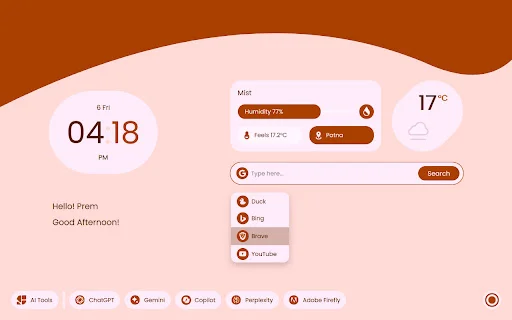 MYNT: Material You New Tab डाउनलोड करें – स्टाइलिश और कस्टमाइज़ेबल होमपेज - Screenshot 5