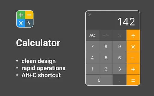 Calculator App डाउनलोड करें – Chrome के लिए सबसे तेज़ कैलकुलेटर - Screenshot 1