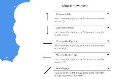 Mouse Gesture Events डाउनलोड करें – ब्राउज़र को माउस से कंट्रोल करें - Screenshot 2