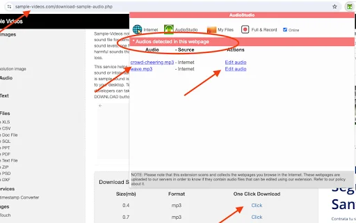 AudioStudio डाउनलोड करें – ऑनलाइन ऑडियो और म्यूजिक एडिटिंग टूल - Screenshot 1