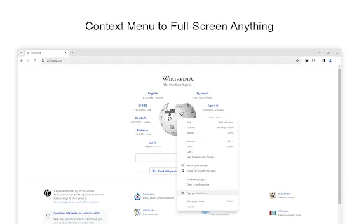 Full Screen for Google Chrome डाउनलोड करें – एक क्लिक में फुल स्क्रीन - Screenshot 4