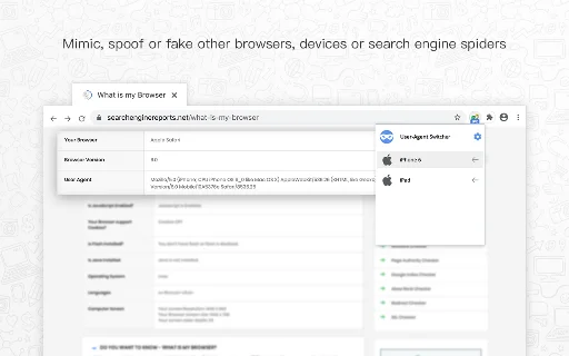 User Agent Switcher डाउनलोड करें – ब्राउज़र को आसानी से बदलें - Screenshot 2