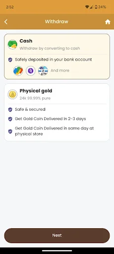 Today Gold ऐप डाउनलोड करें – ₹100 से डिजिटल सोना खरीदें और SIP शुरू करें - Screenshot 7