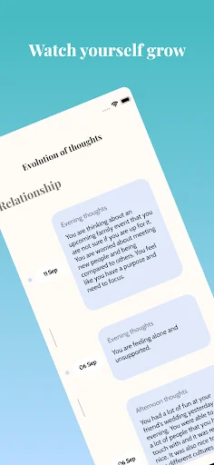 6000 thoughts ऐप डाउनलोड करें – मानसिक स्वास्थ्य और AI जर्नल - Screenshot 5