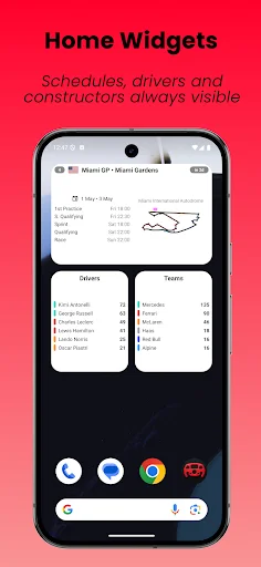 SpeedTrack Widgets डाउनलोड करें – रेसिंग कैलेंडर और समाचार - Screenshot 1