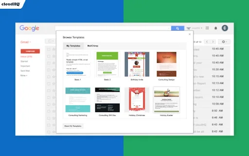 Gmail™ ईमेल टेम्प्लेट डाउनलोड करें – cloudHQ से मुफ्त ईमेल डिज़ाइन - Screenshot 2