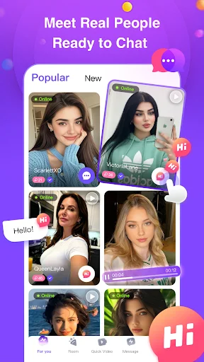 Chami – Chat & Video Call डाउनलोड करें – HD वीडियो कॉलिंग ऐप - Screenshot 1