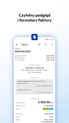 INTAXO ऑनलाइन इनवॉइसिंग डाउनलोड करें – छोटे व्यवसायों के लिए मुफ्त - Screenshot 7