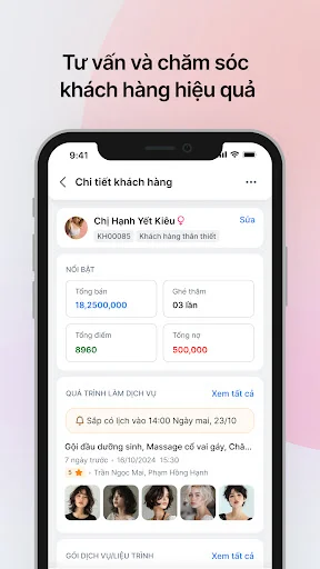 KiotViet Salon डाउनलोड करें – ग्राहकों के लिए अपॉइंटमेंट मैनेजमेंट - Screenshot 3