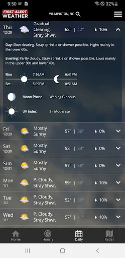 WECT 6 First Alert Weather डाउनलोड करें – सटीक मौसम अपडेट - Screenshot 3